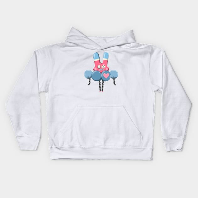 the monster with heart Kids Hoodie by Sunshine Corner